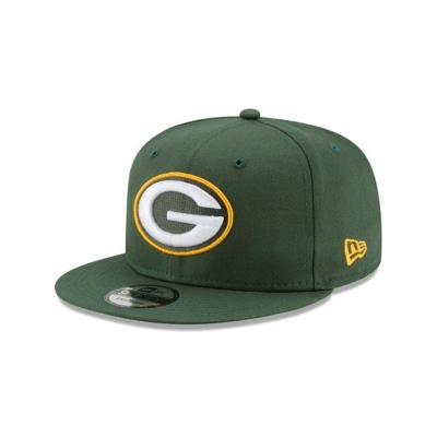 Green Green Bay Packers Hat - New Era NFL Basic 9FIFTY Snapback Caps USA8412639